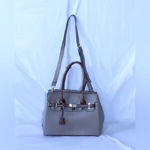 Elegant Gray and Brown Adrienne Vattidini Women's Handbag